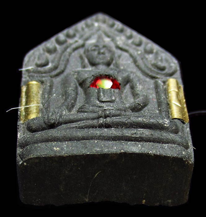 ขุนแผน ขุนพันธ์รักษ์ราชเดช รุ่นบ่วงสื่อเฮง ปี 41 ฝังตะกรุด พลอยแดง เกศาชัด สวยกริบ GP410 - 4