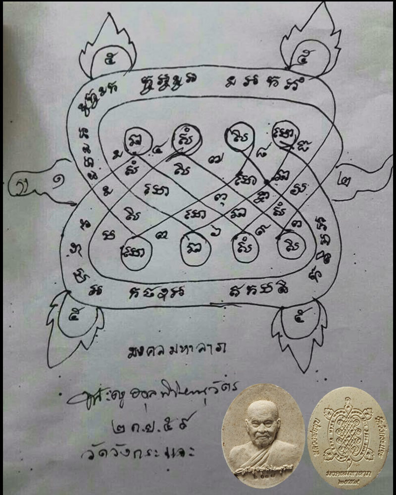 พระผงรูปเหมือนมงคลมหาลาภ หลังยันต์เต่าเรือน หลวงพ่อชุบ วัดวังกระแจะ - 1
