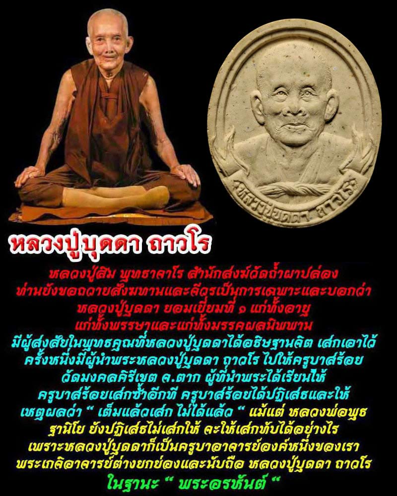 พระผงรูปเหมือน หลวงปู่บุดดา ปี 2533 - 1