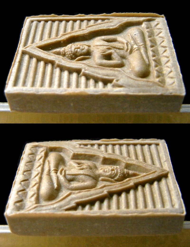 พระผงของขวัญ วัดปากน้ำ รุ่น 6 พระไตรปิฏก เนื้อน้ำตาลเทียนชัย ภาษีเจริญ กทม. - 3