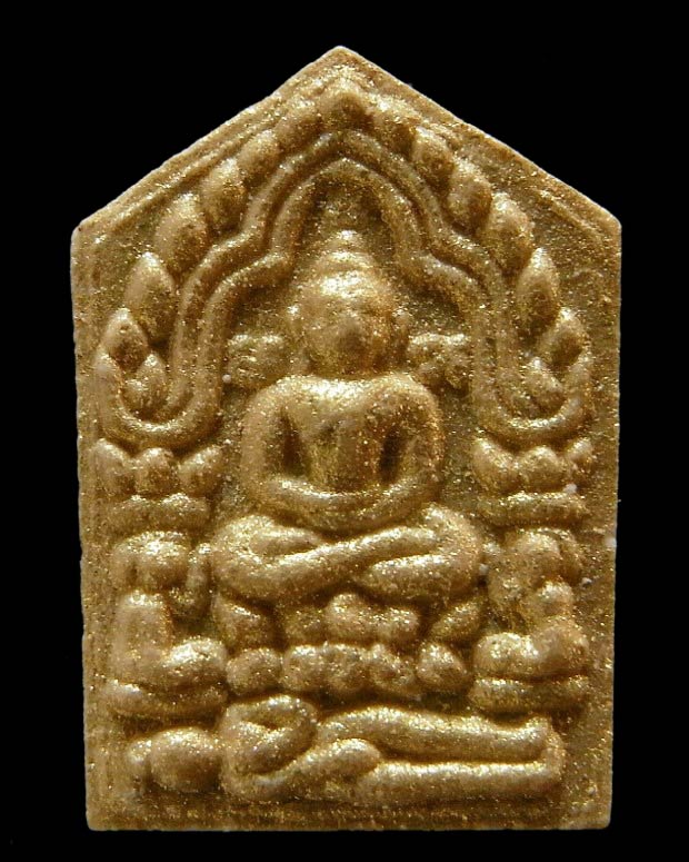 ขุนแผนยอดฉัตร เนื้อผง ทาทอง พิมพ์เล็ก มูลนิธิหลวงปู่ทิมสร้าง หลวงปู่บัวปลุกเสก มวลสารสุดอลังการครับ - 1