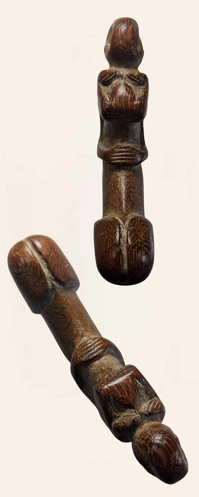 ลิงขี่ปลัดขิก  เนื้อไม้เก่า - 3