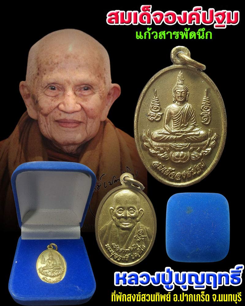เหรียญสมเด็จองค์ปฐม หลวงปู่บุญฤทธิ์ รุ่นแก้วสารพัดนึก - 1