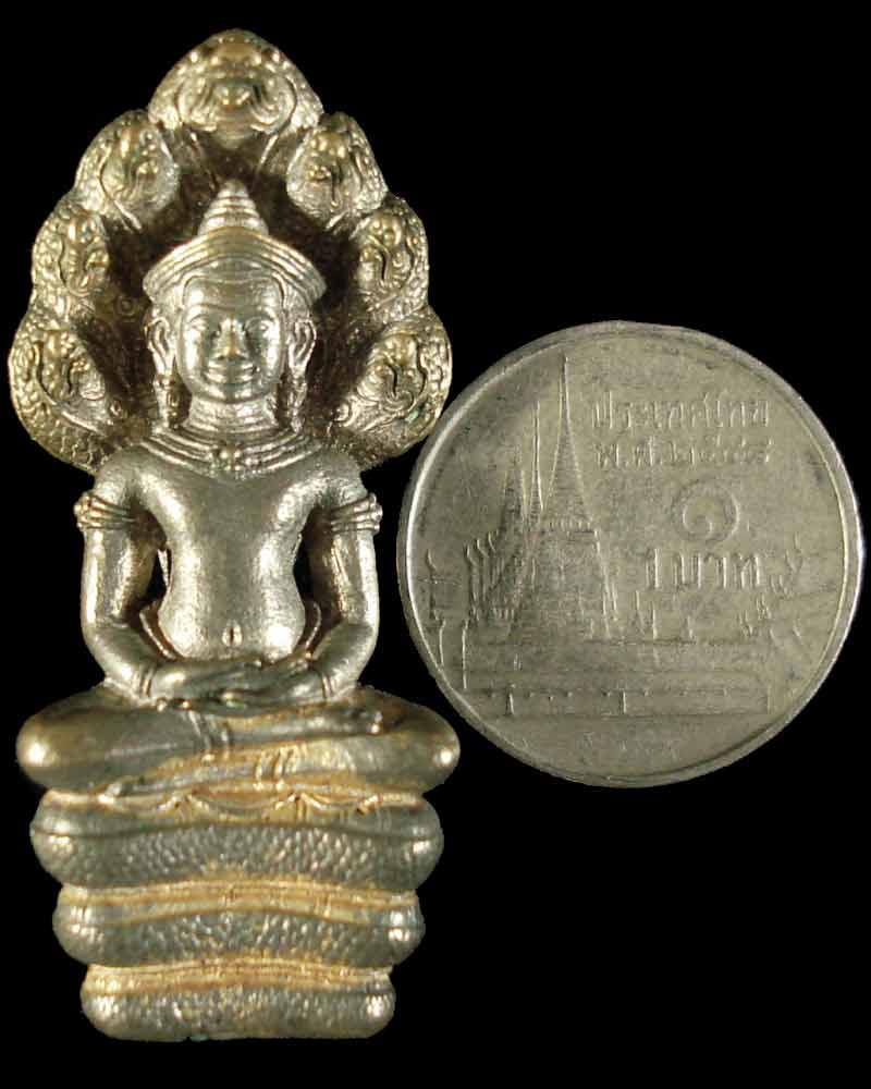 หลวงปู่ชอบ ฐานสโม วัดป่าสัมมานุสรณ์ จ.เลย พระนาคปรกหล่อลอยองค์ เนื้อนวะโลหะ สวยๆครับผม - 5