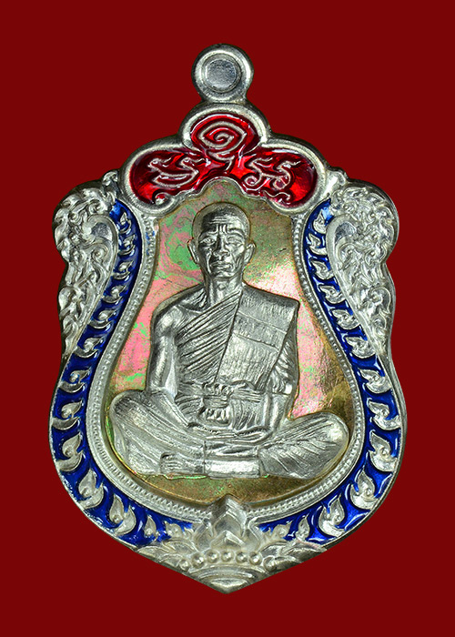 เสมา EOD เนื้อนวะองค์เงิน ซุ้มเงิน ปะฉลุ 1 ใน 99 องค์  No. 38 - 2