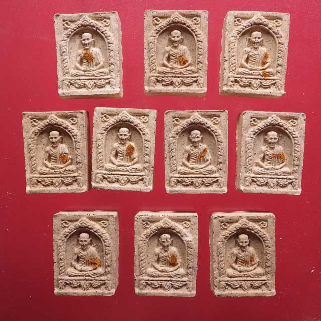 .10 องค์ พระผงมงคลเกษม พิมพ์เล็ก หลวงพ่อเกษม 14 เม.ย.2534.. - 1