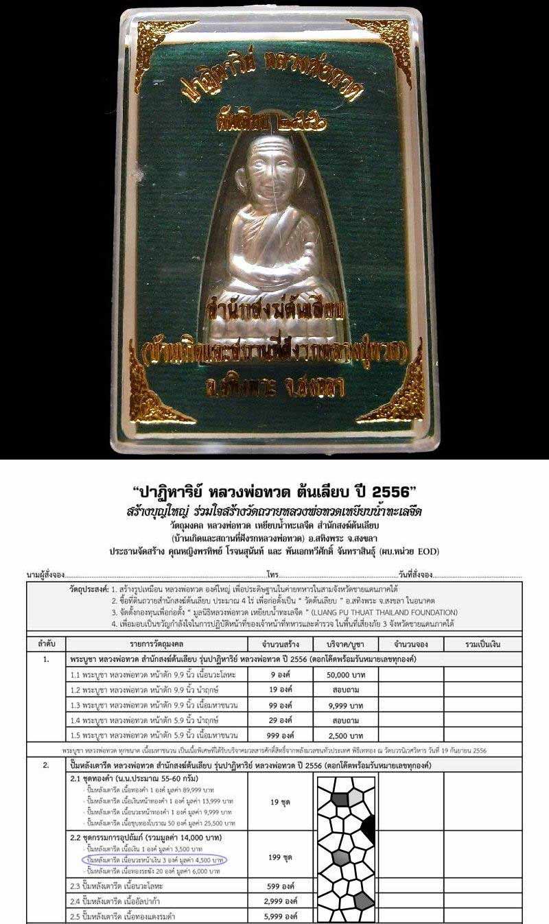 นวโลหะ หน้ากากเงิน แยกจากชุดกรรมการอุปถัมภ์ หลวงพ่อทวด รุ่นปาฏิหาริย์ สำนักสงฆ์ต้นเลียบ กล่องเดิม - 5