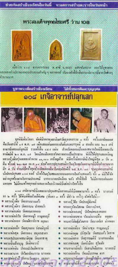 พระพุทธไชยศรี พิมพ์กรรมการ ( ปิดทอง )  ปี 2518  วัดกลางบางแก้ว จ.นครปฐม - 5