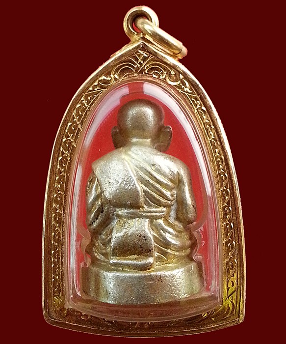 หลวงปู่ทวด อาจารย์นอง รุ่นหล่อตัน ปี 2537 เลี่ยมทอง - 2