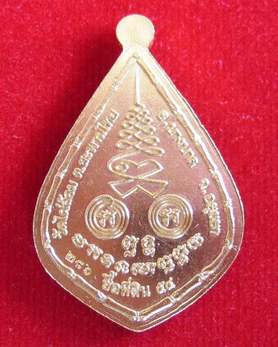 เหรียญรูปเหมือน รุ่นซื้อที่ดิน เนื้อกะไหล่ลงยา หลวงพ่อเอียด ปี54 ตอกโค๊ตที่หูเหรียญ และหมายเลข 286 - 2