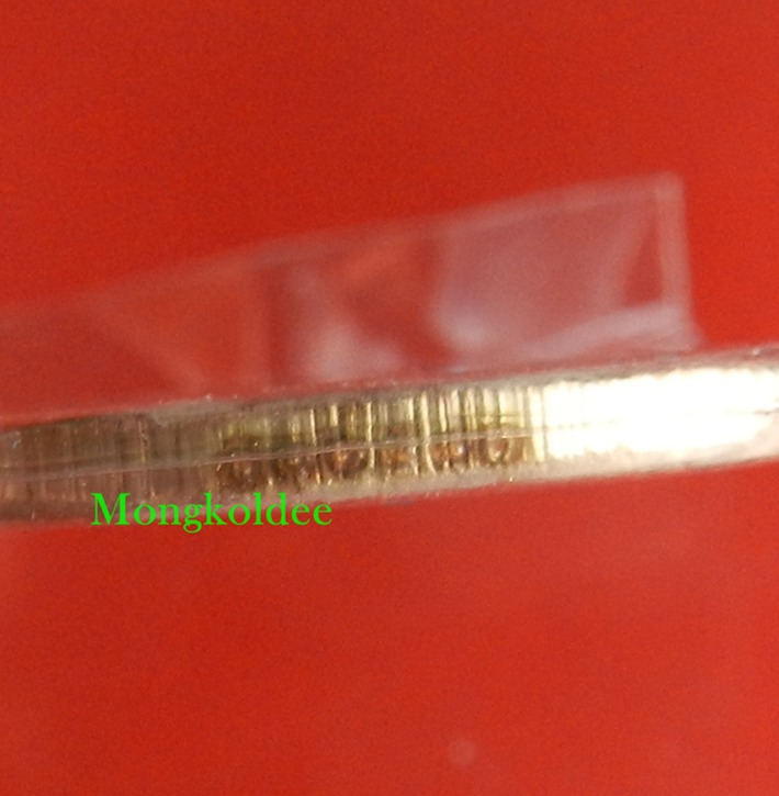  เหรียญลายยันต์เขาอ้อ หลวงพ่อเงิน วัดโพรงงู เนื้อทองแดงผิวไฟ **สภาพสวย#1658 - 3