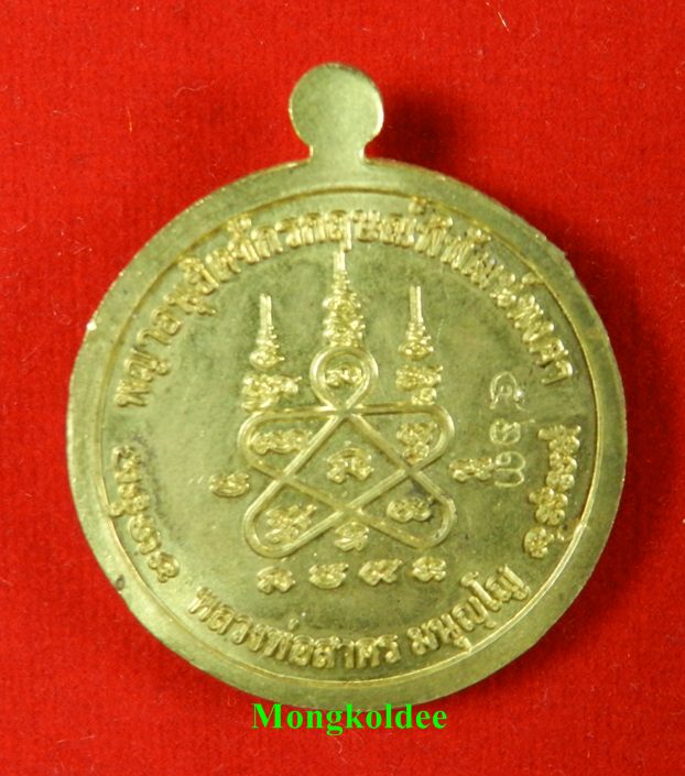  เหรียญหนุมาน หลวงพ่อสาคร วัดหนองกรับ รุ่นมหาปราบไตรจักร เนื้อใบพัดเรือ หมายเลข 463 - 2