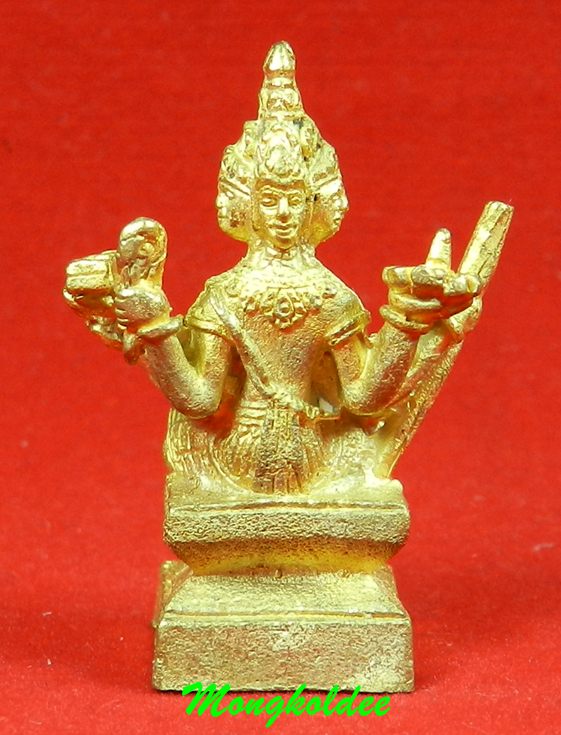รูปหล่อพระพรหม-เทพแห่งความเมตตา ลิขิตชะตาชีวิตมนุษย์ รุ่นธนบดี2 เนื้อทองผสม วัดสุทัศน์ ปี52#8 - 3