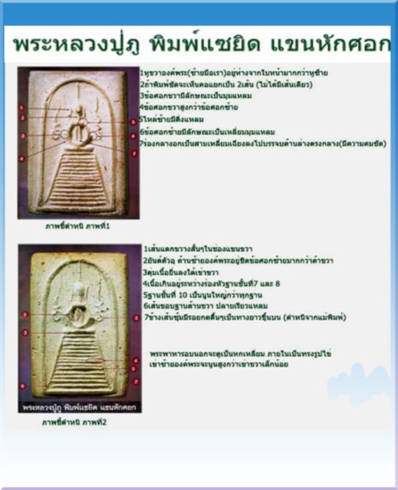 "พระสมเด็จพิมพ์แซยิดแขนหักศอก หลวงปู่ภู" - 3