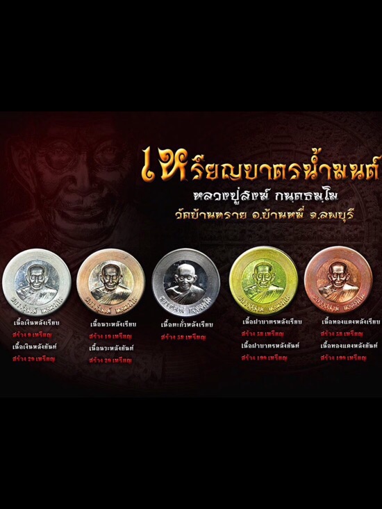 เหรียญบาตรน้ำมนต์เนื้อทองฝาบาตรหลังยันต์ 1 ใน 199 - 2