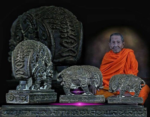 พญาหมูพลิกแผ่นดินหลวงปู่แสนรุ่น1 เนื้อนวะโลหะ - 1