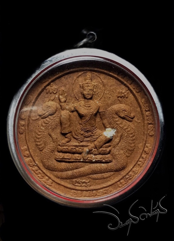 จตุคามรามเทพเนื้อผงยาจินดามณีหลังเท้าเวสสุวรรณฝังพระธาตุ - 1