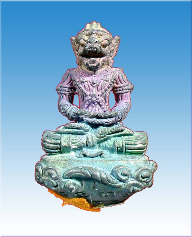 หนุมานหลวงปู่สายวัดดอนกระต่ายทองเนื้อตะกั่วสีมาคอสวยมาก - 1