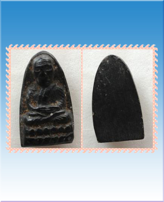 หลวงปู่ทวดเนื้อดินผสมผงและสีผึ้งเขียว หลวงพ่อทาบ วัดกระบกขึ้นผึ้ง - 1