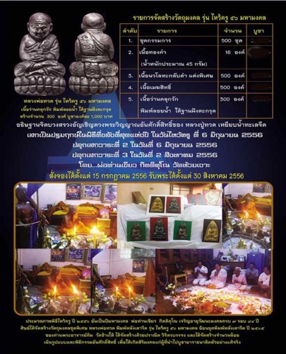 หลวงปู่ทวดพิมพ์หลังเตารีดย้อนยุคปี2505 รุ่นไหว้ครู 56 มหามงคลเนื้อนวะโลหะกลับดำ No.37 - 4