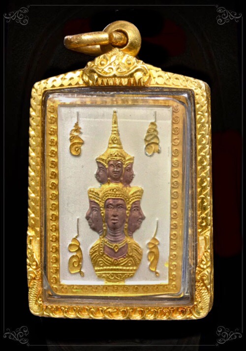 จตุคาม รามเทพ รุ่นมหาเศรษฐี 1,000 ล้าน เหรียญแสตมป์ เนื้อโลหะ ชุบ 3 กษัตริย์  - 2