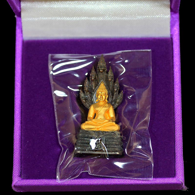 พระนาคปรก สธ.องค์พระทองคำฐานนาคปรกนวะโลหะรุ่นสร้างอุโบสถเฉลิมพระเกียรติวัดสิรินธรเทพรัตนารามปี 2543 - 1