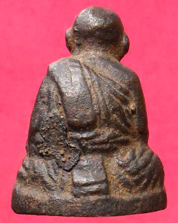 รูปเหมือนพ่อท่านกล่อม วัดโพธาวาส สุราษฎร์ธานี เนื้อทองผสม (หายาก) - 2