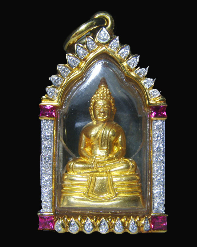 หลวงพ่อโสธร รุ่นสร้างอาคารสำนักงานตำรวจแห่งชาติ ปี2543 เนื้อทองคำ จ.ฉะเชิงเทรา - 1