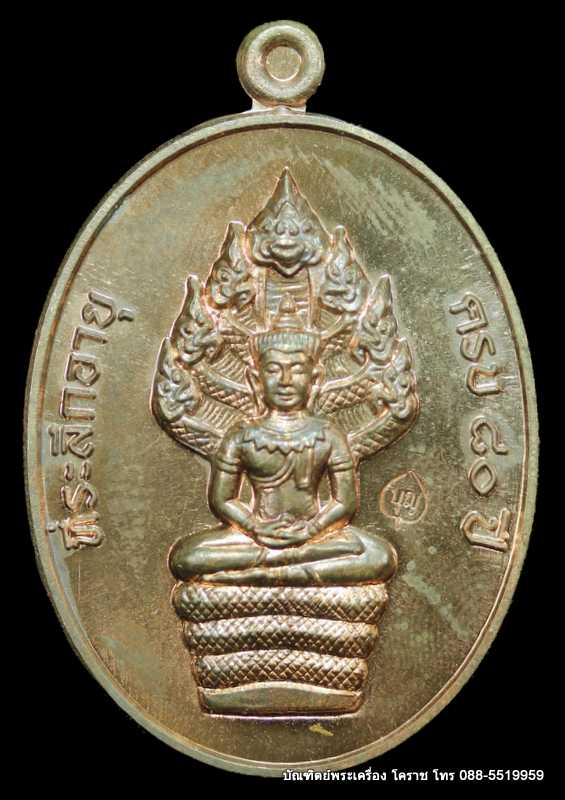 เหรียญนาคปรก หลวงปู่บุญ สวนนิพพาน  รุ่นปราบไพรี เนื้อนวะ    ปี ๒๕๕๘ - 1