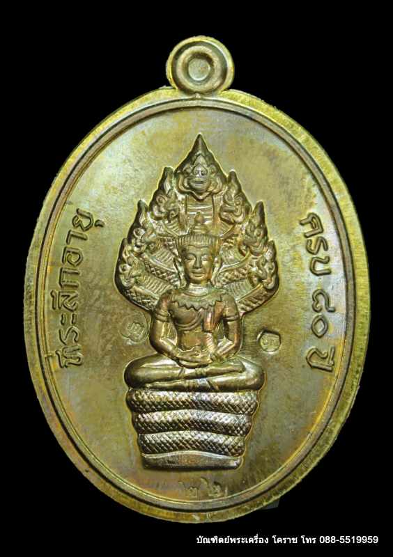 เหรียญนาคปรก หลวงปู่บุญ สวนนิพพาน  รุ่นปราบไพรี เนื้อชนวน แจก   ปี ๒๕๕๘  - 1