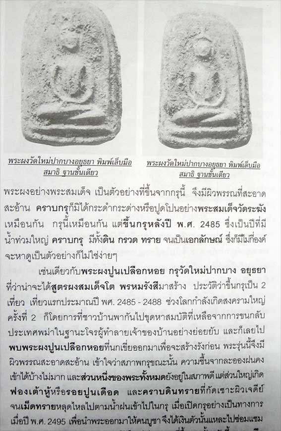 พระผงวัดปากบาง พิมพ์ฐาน 3 ชั้น เนื้อผง จ.อยุธยา - 3