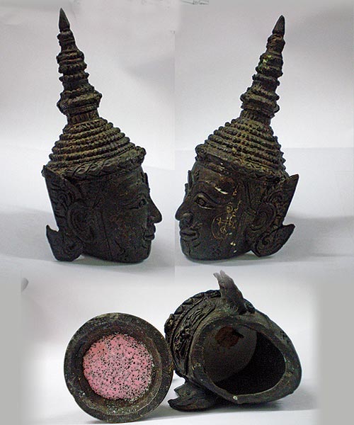 เศียรพระลักษณ์ ขนาดตั้งบูชาหน้ารถ หลวงปู่กาหลง เขี้ยวแก้ว - 4