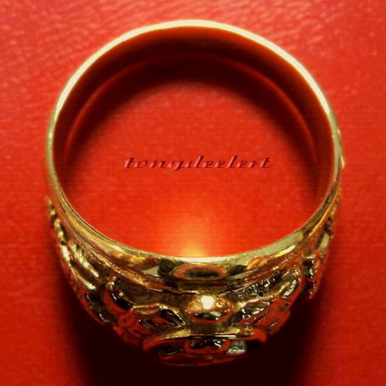 แหวนพญาเต่าเรือนหลวงปู่หลิว เนื้อทองคำ หายาก สวยมากค่ะ - 5