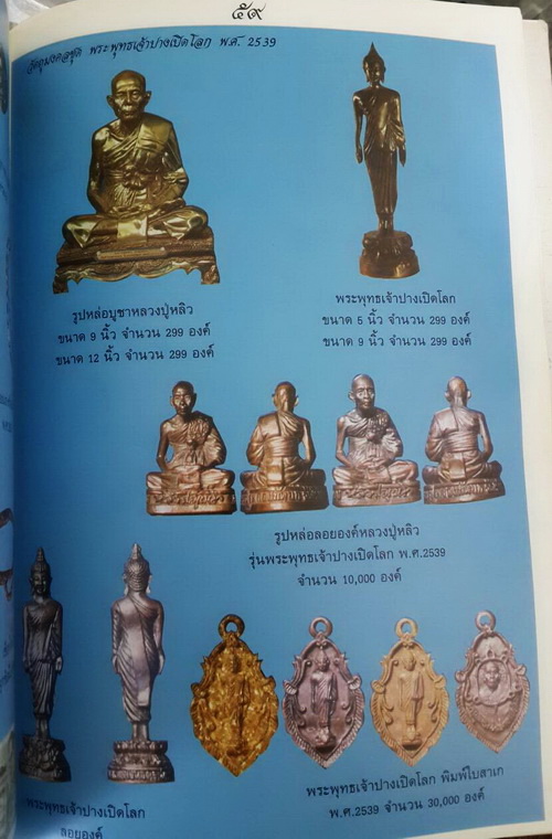 พระพุทธเจ้าปางเปิดโลกบูชา หลวงปู่หลิว วัดไร่แตงทอง เนื้อสัมฤทธิ์ ปี 2539 หายากมากค่ะ - 5