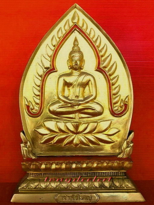 พระบูชาเจ้าสัวใหญ่ วัดวังตะกู จ.นครปฐม กะไหล่ทองเดิม ๆ สวยมากค่ะ - 1