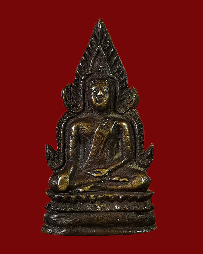 รูปหล่อโบราณพระพุทธชินราช ท่านเจ้าคุณธรรมจารีย์ วัดขันเงิน ปี 95 จ.ชุมพร พิมพ์ 2 หน้า - 1