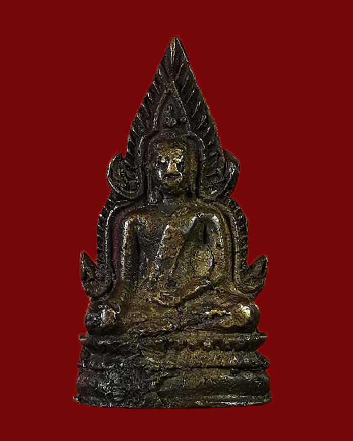 รูปหล่อโบราณพระพุทธชินราช ท่านเจ้าคุณธรรมจารีย์ วัดขันเงิน ปี 95 จ.ชุมพร พิมพ์ 2 หน้า - 2