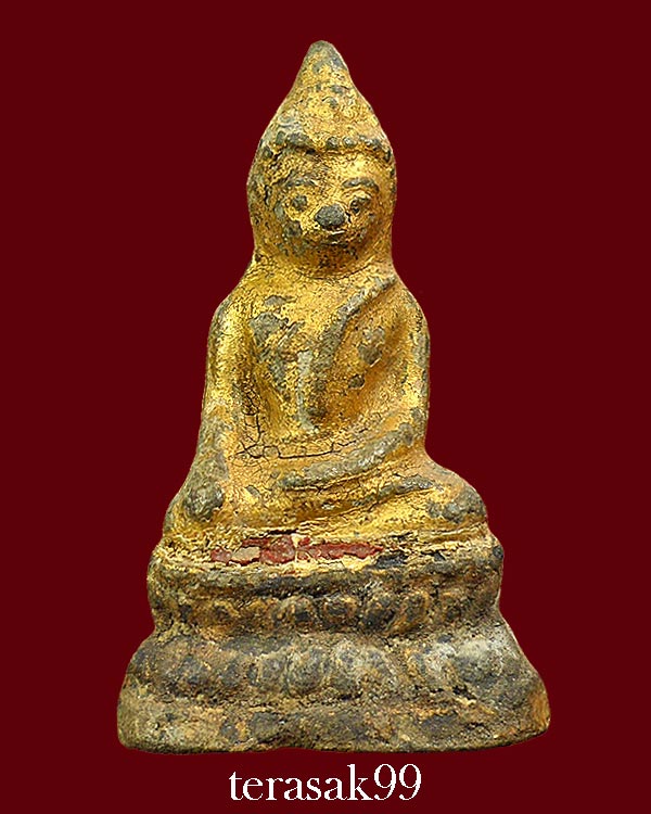 พระแก้บนเนื้อชินตะกั่ว ลงรักปิดทองเก่ายุครัตนโกสินทร์ อายุเป็นร้อยปี - 1