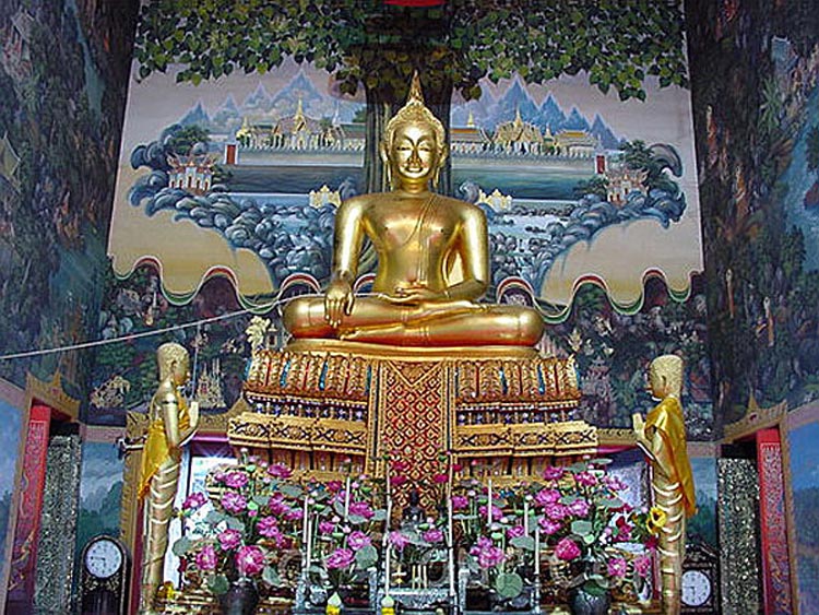 พระหลวงพ่อวัดไร่ขิง พิมพ์ซุ้มชินราช ปี 2512 แจกกรรมการ เนื้อผงปิดทอง(2) - 3