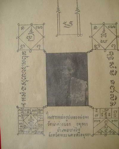 กระดาษยันต์ กันภัย หลวงพ่อจงวัดหน้าต่างนอก จ.อยุธยา - 2