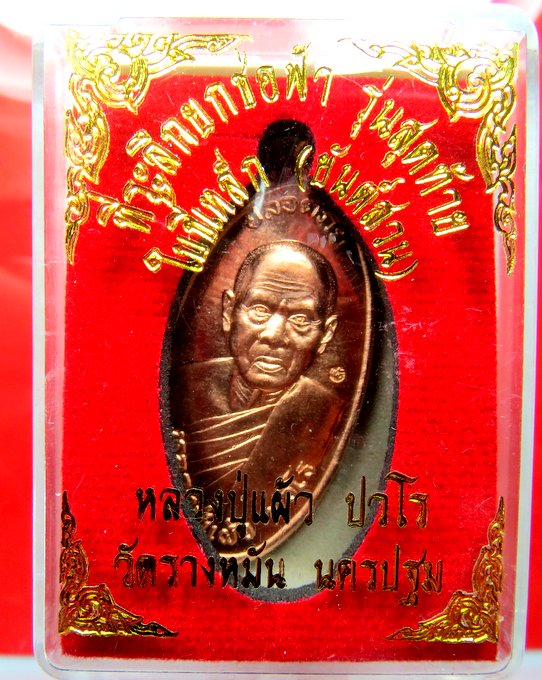หลวงปู่แผ้ว วัดรางหมัน เหรียญ ใบขี้เหล็ก ยันต์สวน รุ่นสุดท้าย - 5