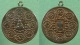 เหรียญพระพุทธบาท  วัดเขาบางทราย  ๒๔๖๑ เนื้อทองแดง