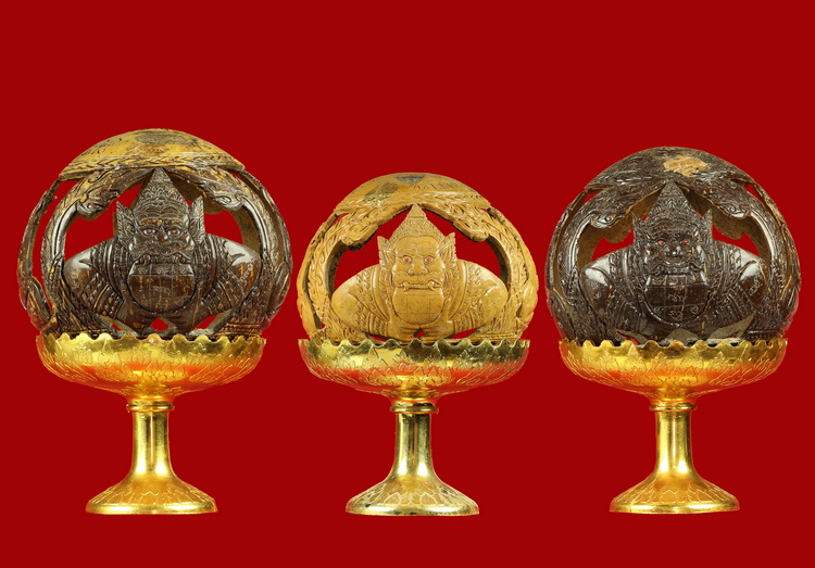 กะลาขนาดบูชา หลวงพ่อจ้อย วัดศรีอุทุมพร จ.นครสวรรค์ - 5