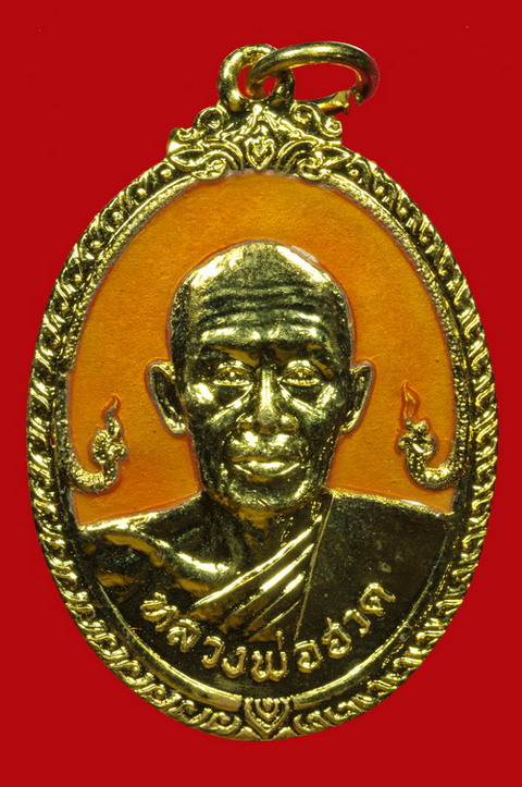 เหรียญลงยาพญานาคใหญ่ หลวงพ่อฮวด วัดหัวถนนใต้ พศ.2520 - 1