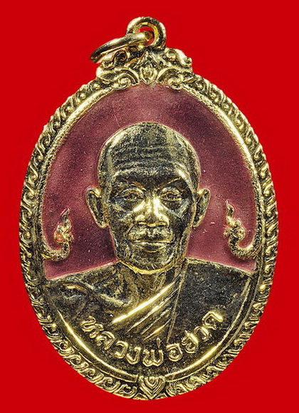 เหรียญลงยาพญานาคใหญ่ หลวงพ่อฮวด วัดหัวถนนใต้ พศ.๒๕๒๐ - 1