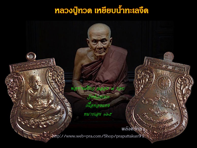 เหรียญหลวงปู่ทวด พ่อท่านเขียวฉลอง ๗ รอบ เนื้อทองแดง #๑๖๕ ตอกโค๊ด พร้อมกล่องเดิม วัดห้วยเงาะ - 3