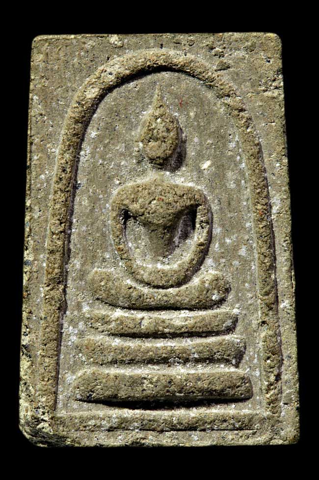 สมเด็จพิมพ์ หลังพระสีวลี ลพ.กวย วัดโฆษิตาราม พ.ศ.2515 (เอวเล็ก) คะแนน เนื้อผงใบลาน - 1