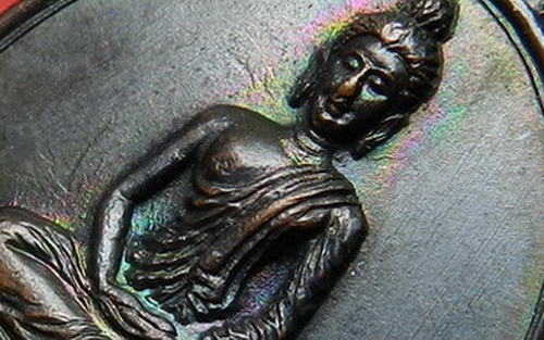 เหรียญพุทธปริตหลวงปู่ดุลย์ วัดบูรพาราม จ.สุรินทร์ ปลุกเสก ปี 2515 เนื้อทองแดงรมดำ(เหรียญที่2) - 5