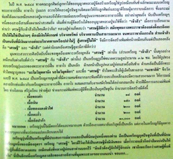 :: เหรียญเศรษฐีหลวงปู่อ่อนสา สุขกาโร เนื้อตะกั่ว :: - 4