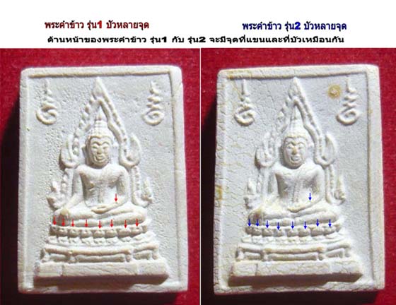 ***เปรียบเทียบ*** พระคำข้าว รุ่น1 กับ รุ่น2 (หลวงพ่อฤาษีลิงดำ) วัดท่าซุง - 1